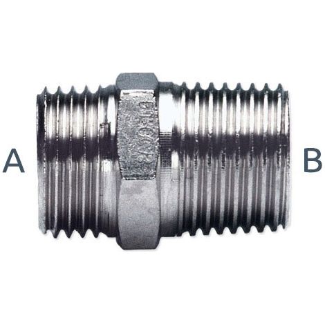 NIPLES ACQUA / GAS / SOLARE ø 12 x 1/2" sede piana per tubo AISI304-AISI316L A03-0010-00781