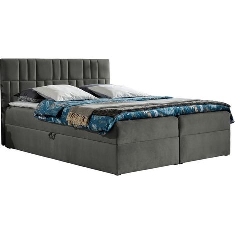 Lit boxspring Pons, Kronos 15, Unique, Continental, 120x200, Tissu, Disponible, 124x208x103cm (1/5)