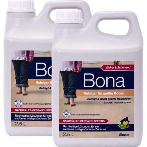 Detergente pavimenti legno oliato, 2,5 litri x 2, per Spray Mopp (1/5)
