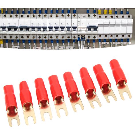 50 U-förmige Steckverbinder aus reinem Kupfer, 8 GA AWG, MU-800R (1/5)