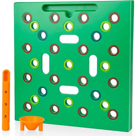 Seeding Template Tool, Square Templates, Prick Stick, Seed Hopper, for Sowing Vegetables and Fruits in the Garden (1/5)
