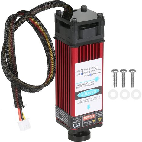 Ej.Life Lasermodul, 5,5 W, 450 nm, Gravur-Laserkopf, verstellbare Brennweite, hochpräzise Gravur, Kunststoff, Leder, Holz, Acryl für CNC-Lasergravurmaschine