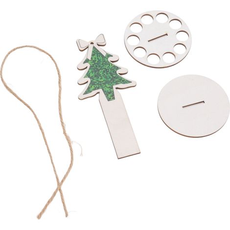 Porte-monnaie en bois unique pour Noël, gâteau de Noël, décorations de Noël à faire soi-même, petite décoration pour sapin de Noël (1/5)