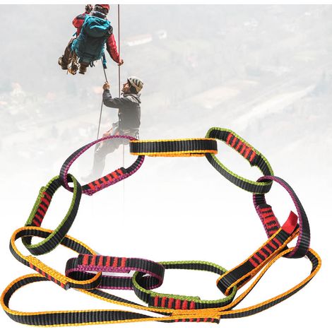 Nylon-Schlingenring zum Klettern und Abseilen – Daisy Chain für persönlichen Anker