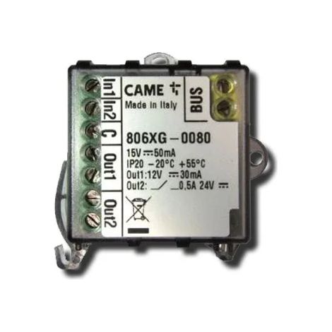 Module de bus CAME CXN 2 entrées et 2 sorties CAME 806XG-0080 (1/3)
