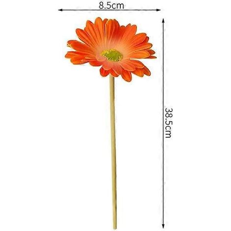 Décoration de table DIY avec de petites marguerites colorées, bouquet de chrysanthèmes sauvages artificiels, fleurs artificielles pour la décoration du jardin et du salonorange (1/5)