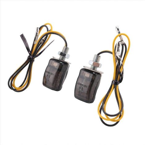 Clignotants Mini Noir pour Motos et Voitures - Indicateurs de Direction Compacts, Feux de Signalisation Discrets, Lot de 2, Style Universel (1/5)