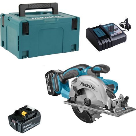 Makita – Scie circulaire portative sans fil 18V DSS501RTJ – 2x 5,0 Ah batteries – Profondeur de coupe 51mm – Moteur Brushless – Avec chargeur et valise Makpac (1/10)