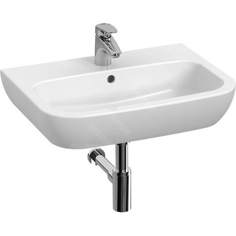 Jika Deep - Lavabo, 60x45 cm, avec trop-plein, sans trou pour robinet, blanc H8103680001091 (1/2)