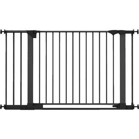 Safetots Barrière De Sécurité Avec Barre De Seuil Extra Basse, Ouverture Extra Large De 81cm, 131cm - 138cm, Noir (1/5)