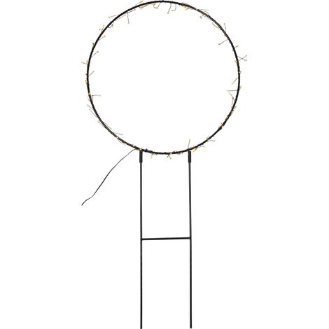 Leuchtring ,Barlumi', 80 LEDs, outdoor, mit Erdspießen, schwarz, Ø 40cm (1/5)