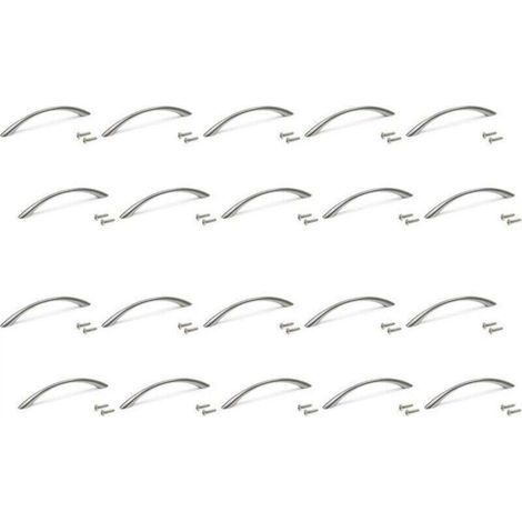Lot de 20 poignées pour meubles , L160mm, entraxe 128mm, Zamak, Nickel satiné (1/4)