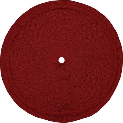 Tapis de sapin de Noël, 122 cm, épais, bordeaux (1/5)