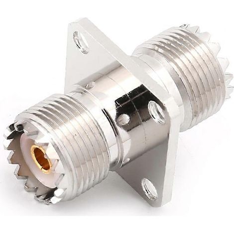 Adaptateur convertisseur coaxial UHF SO239 femelle-femelle avec connecteur RF à montage sur panneau (1/4)