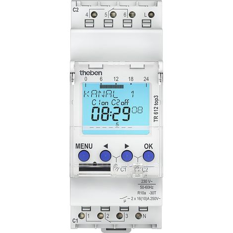 Theben TR 612 top3 - digitale 2-Kanal Zeitschaltuhr mit App-Programmierung, LED (1/5)