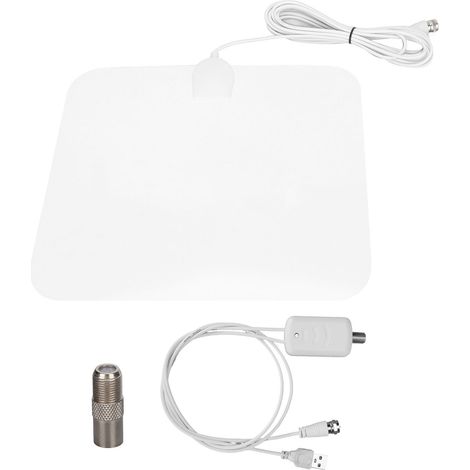 Antenne intérieure haute performance, portée de 130 km, compatible TV numérique 4K et 1080p. (1/5)