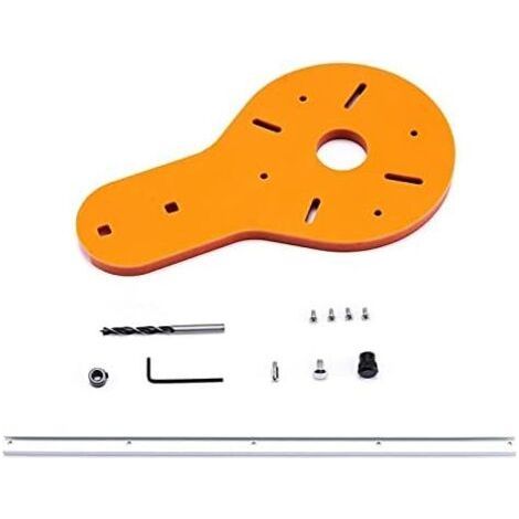 Gabarit de coupe circulaire pour défonceuse électrique du bois - Outil de menuiserie - Accessoire pour le travail du bois - 1 à 135 cm (1/5)