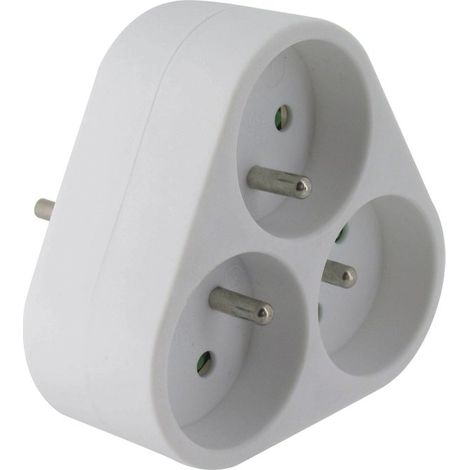 Fiche multiprise - Triplite - Dhome - 3 x 2P+T - 16 A - Blanc (1/2)