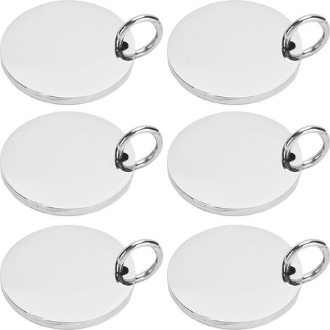 Porte-clés en métal vierge gravable, adapté à l'imprimante 3D Bambu Lab H2D, étiquette ronde de 30mm, estampage, 20 pièces (1/5)