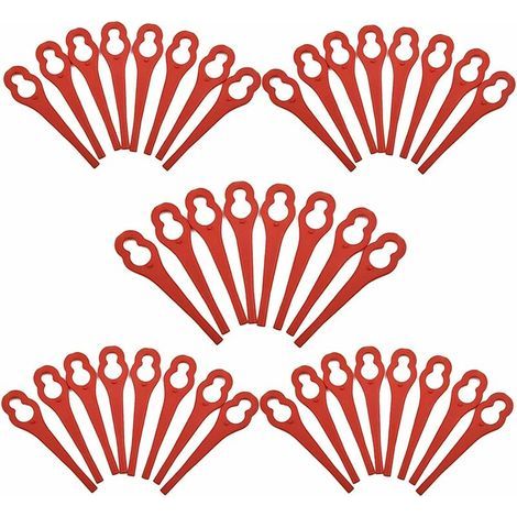 BRAVIX Lot de 100 lames en plastique pour coupe-bordures Ferrex/Aldi FAR 20-1 97699 2002706 FE220 (1/5)
