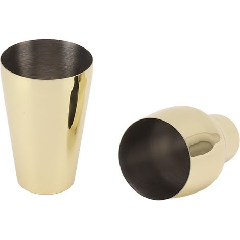 Cocktailshaker aus Stahl im französischen Stil, zweiteilig, Martini-Mixer, Cocktailshaker, für Bar, Camping, Picknick, Luxus, goldfarben (1/5)
