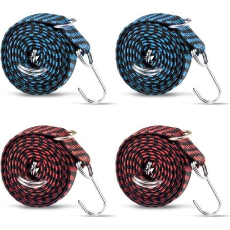 GDHZS-4 tendeurs élastiques plats réglables avec crochets métal, sandows pour fixation universelle (1/5)