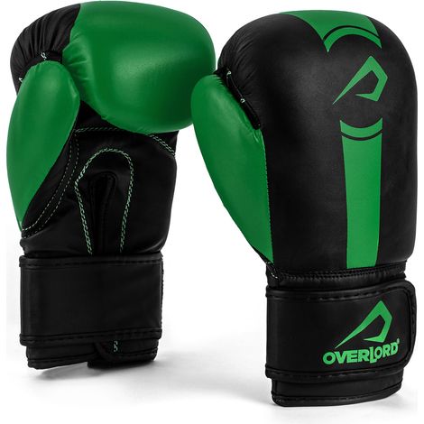 Guantes de boxeo Overlord Boxer verdes de 6 oz. (1/4)
