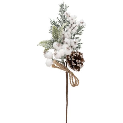 Sujet Zweig weiße Beeren 24cm - Feeric lights & christmas