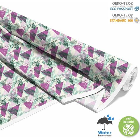 TESSUTI DECORATIVI PER ESTERNI OXFORD - Motivo foglie e triangoli I DX150 (1/5)