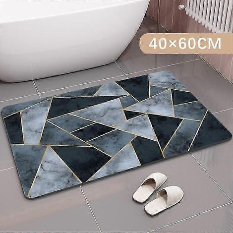 Tapis antidérapant i0J doux et absorbant pour salle de bain et cuisine, tapis de sol B3Q - Style E 40 x 60 cm