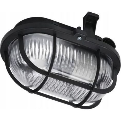 Luminaire À Canal - E27 - IP54 - 170 X 125 X 115 Mm - Noir - Verre Transparent - Pour Garage Atelier Sous-Sol - 1 Pièce (1/2)
