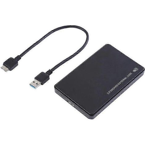 Boîtier pour disque dur USB 3.0 de 2,5 pouces, disque SSD SATA 5 Gbit/s, boîtier externe portable compatible avec les ordinateurs portables et de bureau (disque dur non inclus), excellente qualité. (1/5)