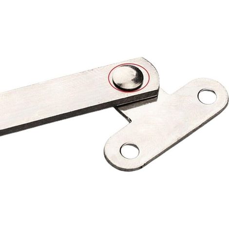 2 barres de porte pliantes en acier inoxydable avec support (1/5)