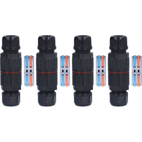 Set mit 4 wasserdichten Anschlussdosen für externe Kabel, 2 Eingänge, 2 Ausgänge. (1/5)