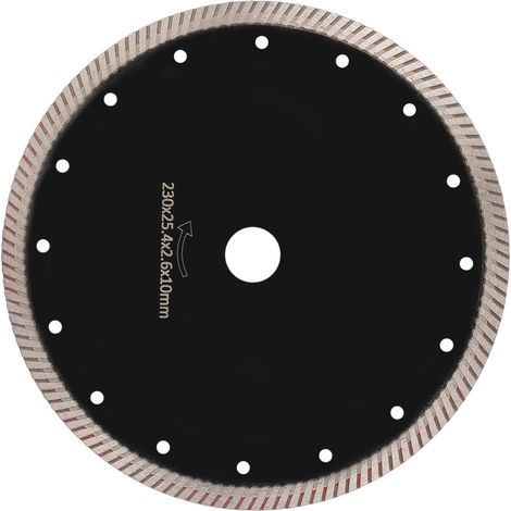 Lame de scie circulaire diamantée, noire, multi-usages, pour béton, granit et marbre, 230 mm (1/5)