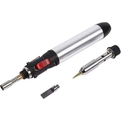 Kit de fer à souder au gaz - Kit de fer à souder sans fil au gaz butane 4 en 1 Torches de soudage à température réglable Outil Fer à souder sans fil (1/4)