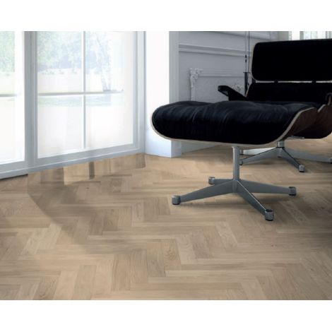 Parquet contrecollé en bois chêne baton rompu verni - 14/3 x 90 x 540 mm - 0,58 m² - Aspect bois brut GAMBETTA