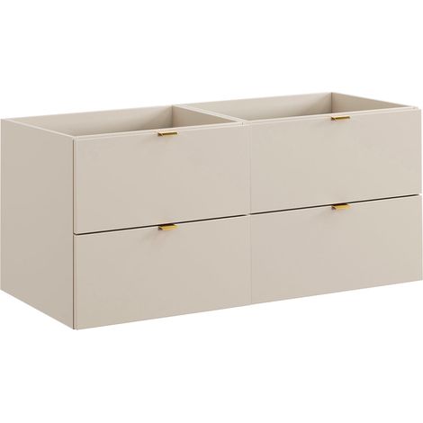 Petits-Meubles – Meuble sous-vasque 120 cm – Cachemire – Panneaux MDF 16 mm – Installation murale – Normes EN 14688 pour milieu humide (1/3)