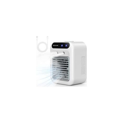 Leise tragbare Klimaanlage – 500 ml Luftkühler – 2 Geschwindigkeitsstufen und 2 Vernebelungsmodi – USB-aufladbar für beengte Räume (1/5)