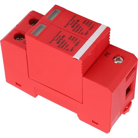 DC1000V 60KA Photovoltaik-Überspannungsableiter, 2P Schutzschalter, orangefarbener Verteilerkasten, Solarschutzset für elektrische Installationen. (1/5)
