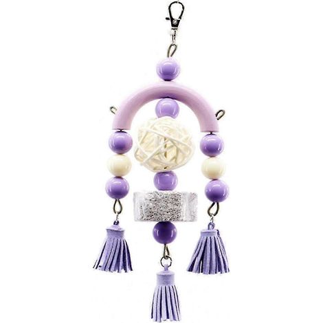 Jouets à mâcher pour cobayes et hamsters, jouets à accrocher en ficelle, jouets à ronger pour petits animaux en cage, jouets pour cobayes, inséparables, perruches et aras.-Purple (1/5)