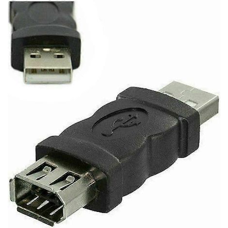 Adaptateur/convertisseur de câble Firewire IEEE 1394 6 broches femelle vers USB mâle