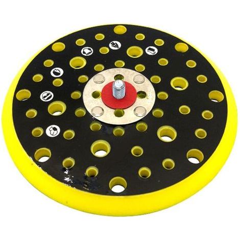 6-Zoll-Schleifteller, Schleifplatte, 150-mm-Schleifbasis, 52 Löcher, kompatibel mit Mirka Ceros Deros, 5/16-Gewinde zum Polieren und Schleifen (1/5)