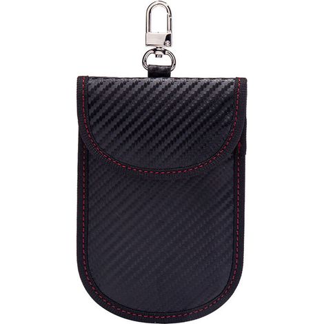 GABRIELLE Borsa Faraday anti RFID per chiavi auto, 1 confezione di custodie anti RFID per chiavi auto, custodia protettiva anti RFID in fibra di carbonio (1/5)