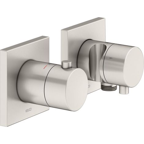 Ensemble de robinetterie thermostatique EDITION 11 UP, pour 3 consommateurs, nickel brossé