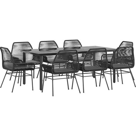 Maison Exclusive - Set de comedor jardín 9 piezas cojines ratán p (1/5)