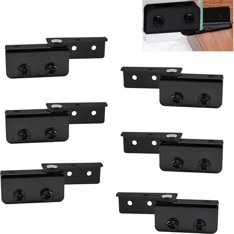 6 Stück Rahmenlose Glasschwenkscharniere verstellbar für 5-8mm Glastür
