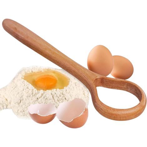 Batteur à pâte en bois pour levain, batteur manuel portatif pour pâte à pain, batteur danois facile à laver et facile à utiliser pour mélanger, battre les œufs, cuire et préparer du levain. (1/5)