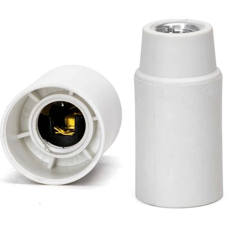 Portalampada E14 Bianco 250V liscio morsettiera a vite autobloccante in plastica Aigostar