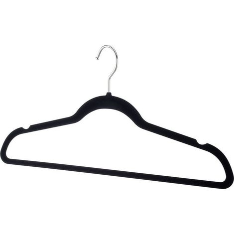 Percha multifuncional antideslizante fabricada en tejido resistente a las arrugas con revestimiento de felpa para adultos. (1/5)